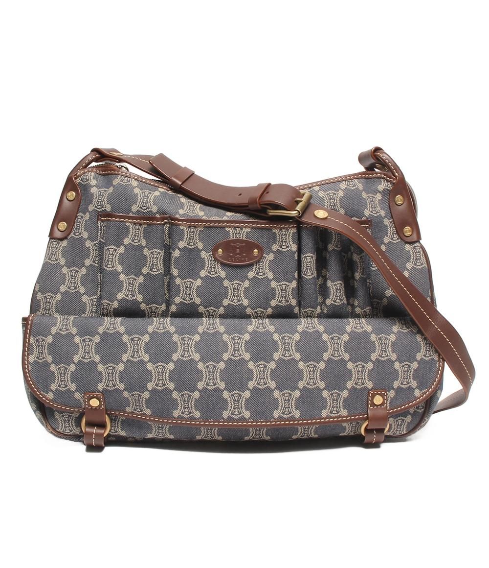 セリーヌ ショルダーバッグ 斜め掛け デニム マカダム レディース