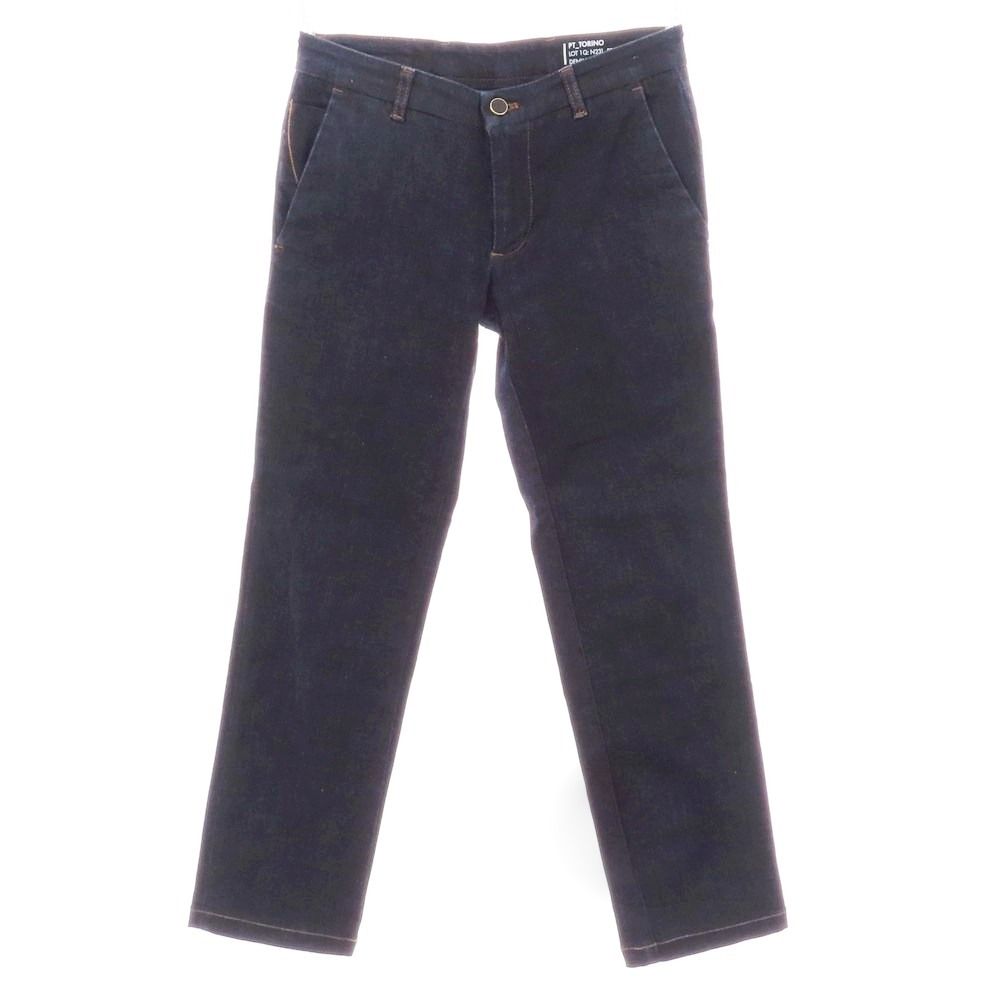 【中古】ピーティートリノ デニム PT TORINO DENIM HOUSE ストレッチ コットンポリエステル デニムパンツ ジーンズ ネイビー【サイズ28】【メンズ】