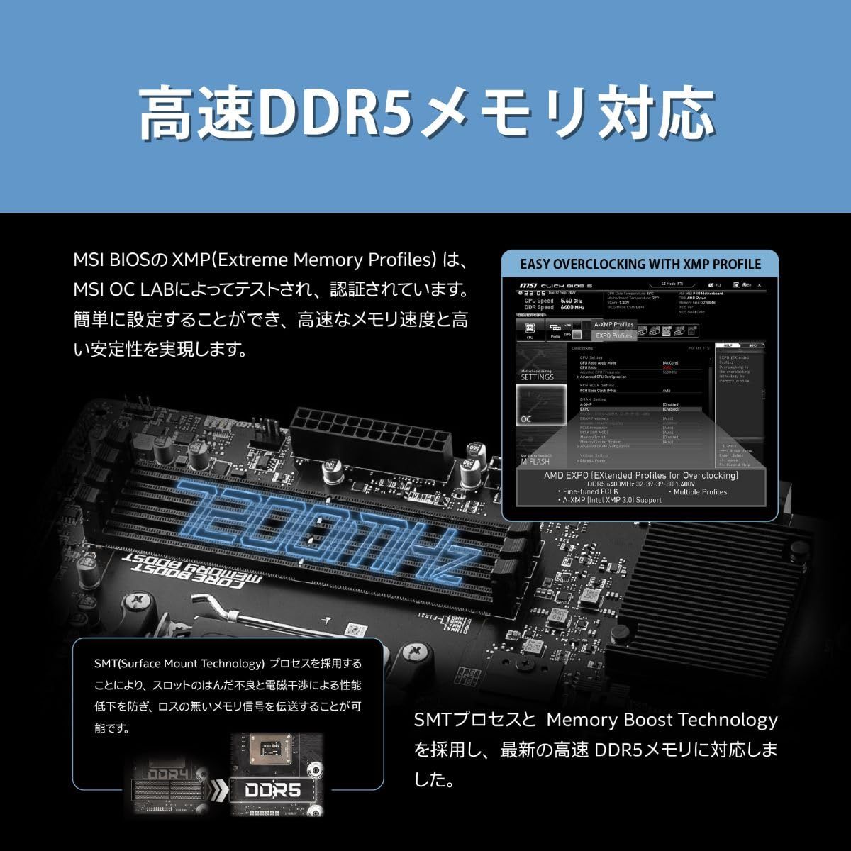 MSI マザーボード PRO B650-S WIFI [B650搭載] 【信頼性の高い6層PCB