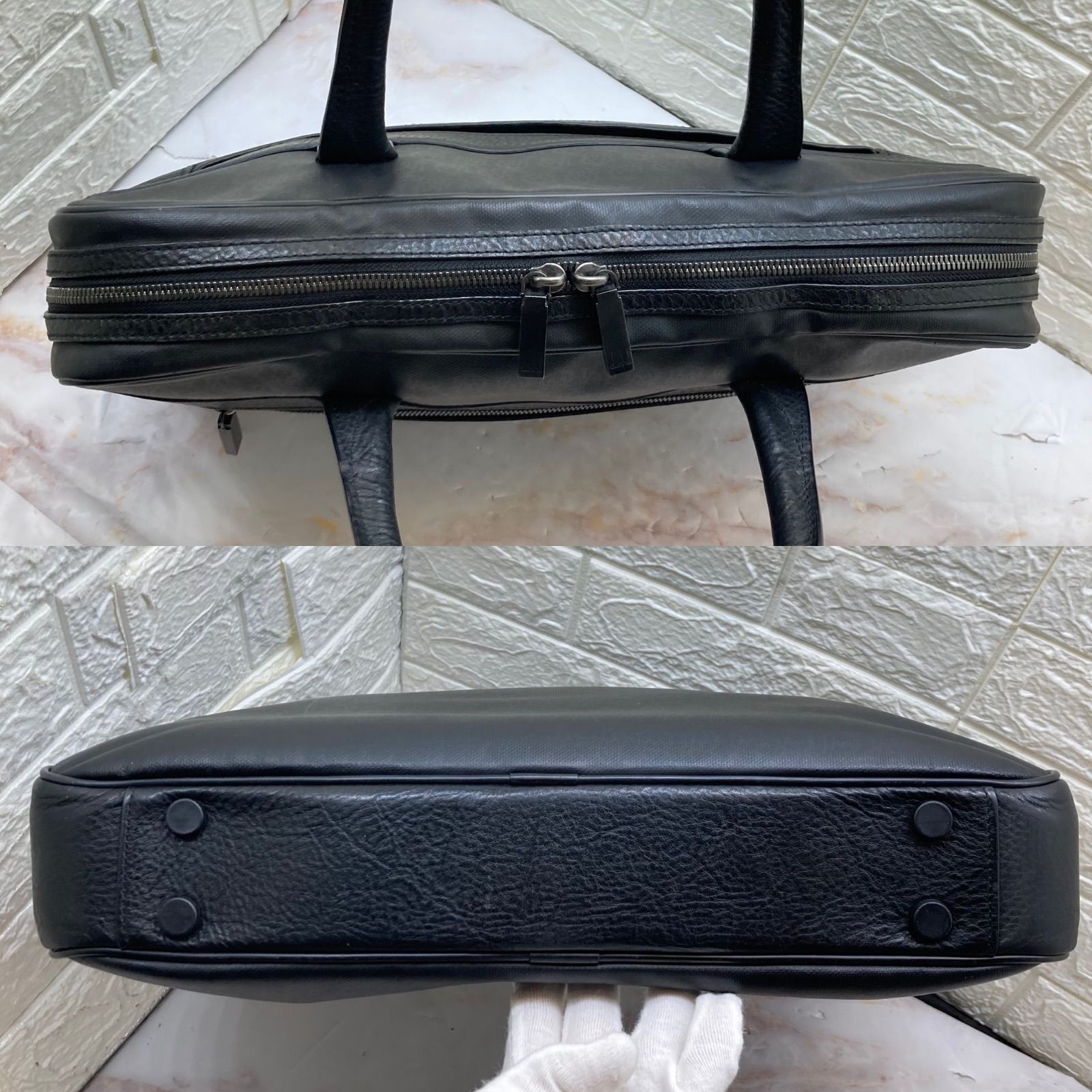美品❗️ dunhill ダンヒル PVC ハンドバッグ ビジネスバッグ ブリーフ 