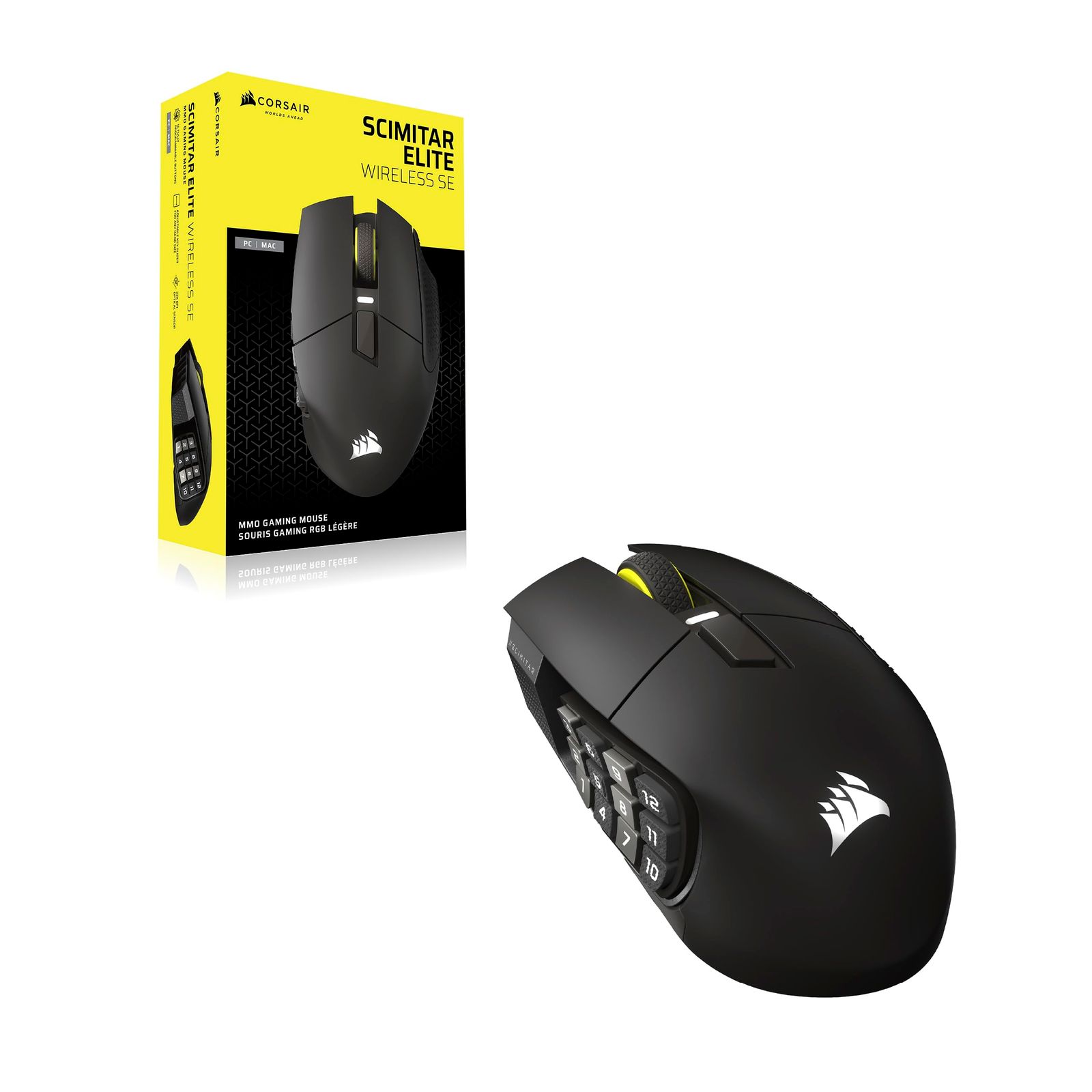 CORSAIR SCIMITAR ELITE WIRELESS SE MMOに最適な多ボタンのワイヤレス