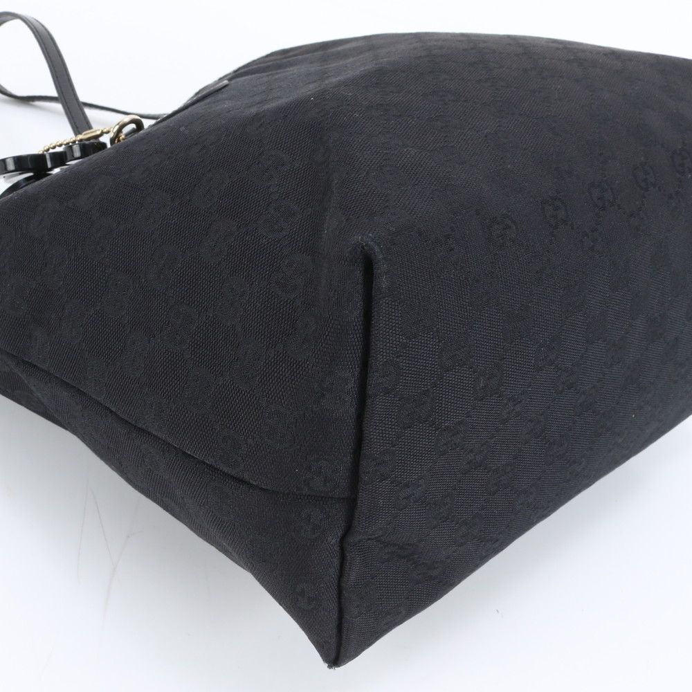 極美品 グッチ GGキャンバス ジョリー 211975 レザー トート バッグ