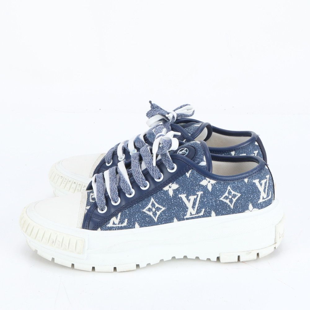 極美品 ルイヴィトン モノグラム デニム LV スクァッド ライン