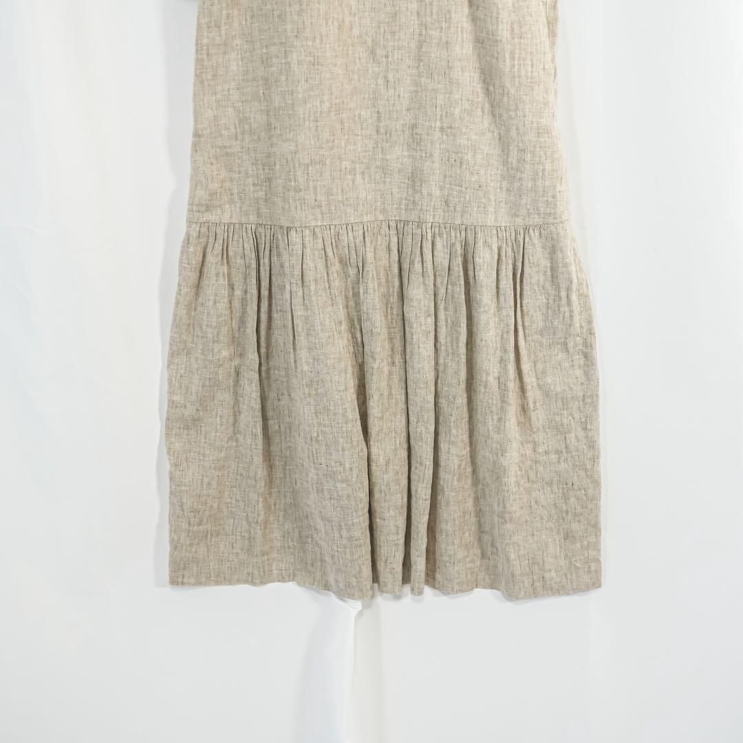 ☆極美品☆セオリーリュクス リネン混 麻 ロング ワンピース ベージュ