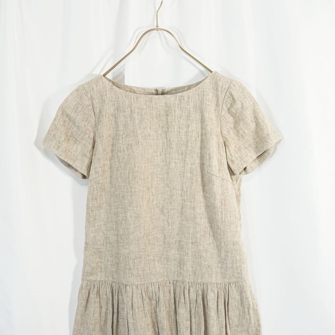 ☆極美品☆セオリーリュクス リネン混 麻 ロング ワンピース ベージュ