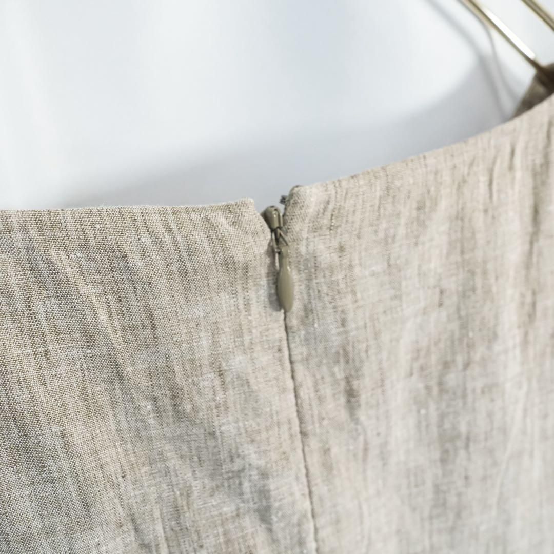 ☆極美品☆セオリーリュクス リネン混 麻 ロング ワンピース ベージュ