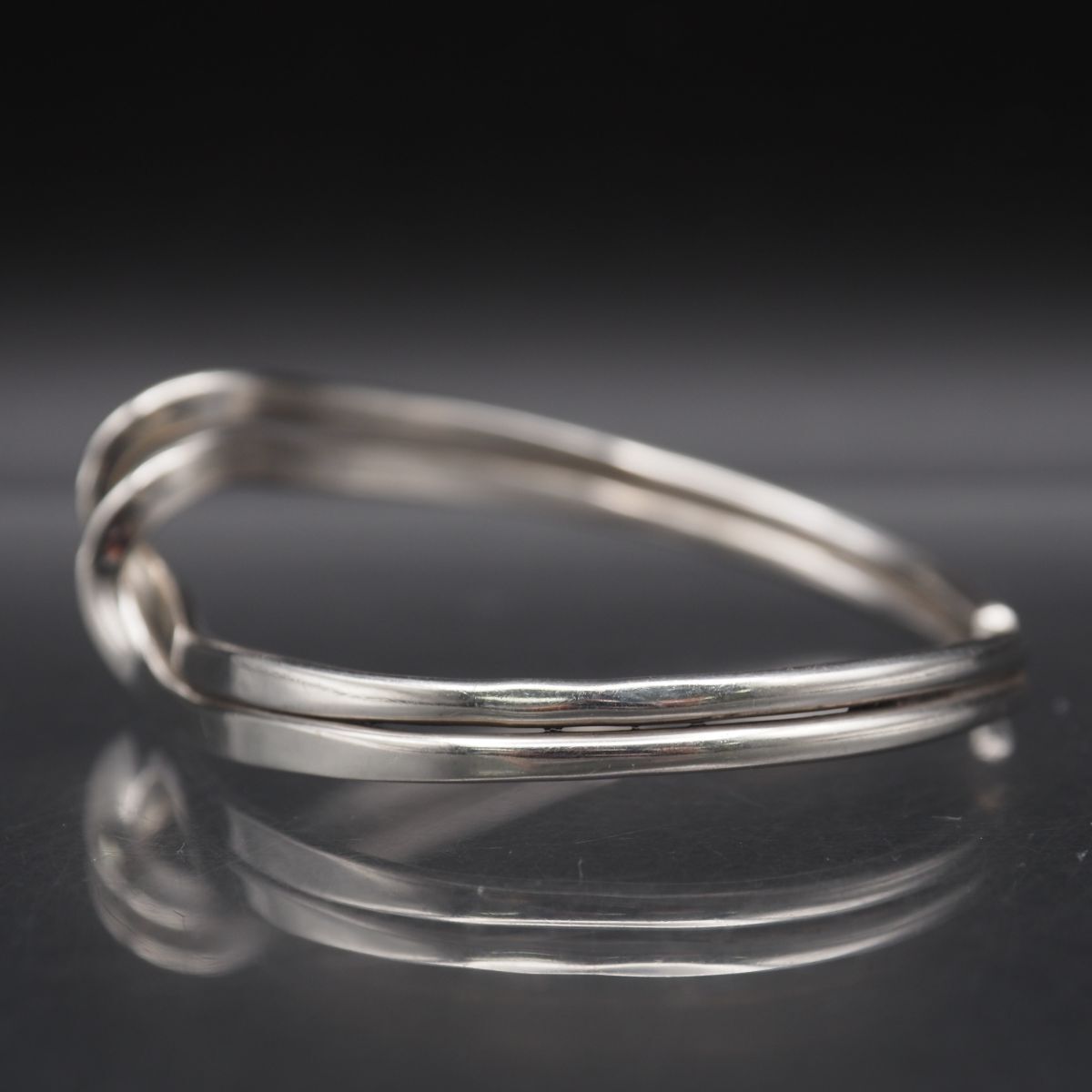 L495 ヴィンテージ 925 MEXICO刻印 バングル デザイン シルバー 腕輪