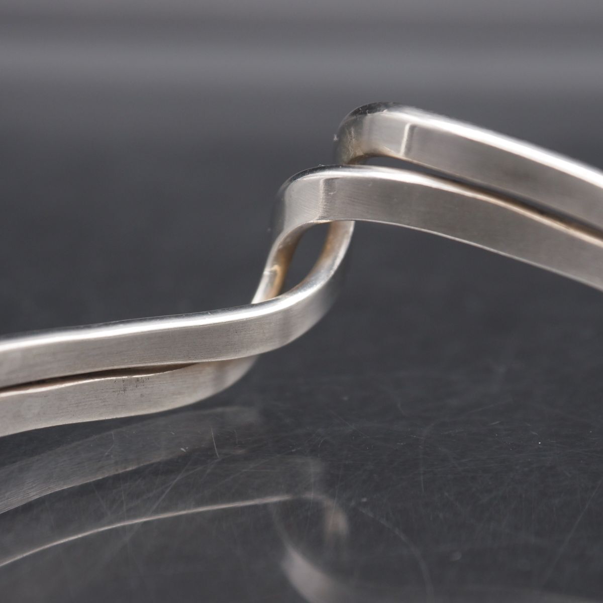 L495 ヴィンテージ 925 MEXICO刻印 バングル デザイン シルバー 腕輪