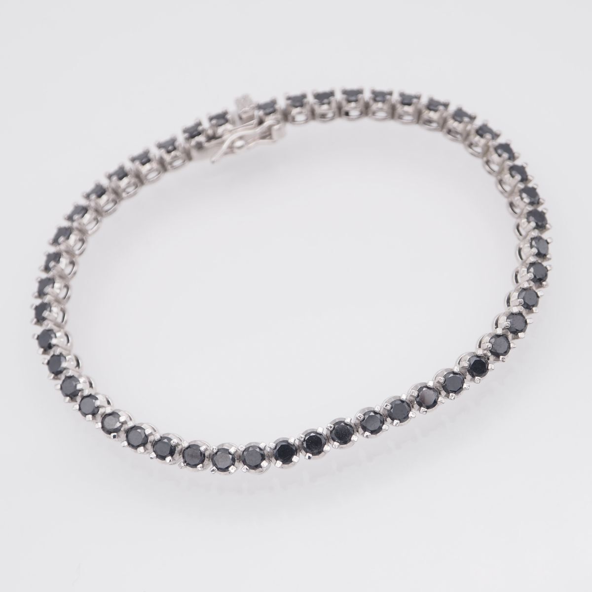 L188 ブラックダイヤモンド風 BF刻印 テニス ネックレス 割引
