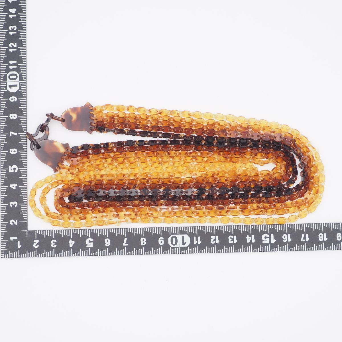 L087 鼈甲 べっ甲 ネックレス 5連 デザイン - メルカリ