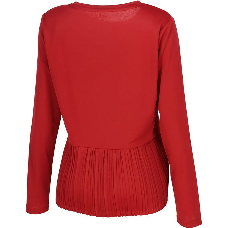 FILA フィラ ロングスリーブシャツ テニス ロングＴシャツウィメンズ (el0206-28a)、ボルドー