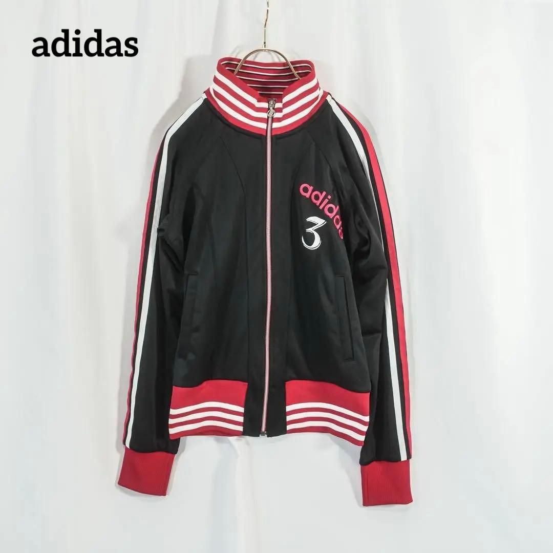 ☆美品☆ 激レア adidas トラックジャケット ロゴ刺繍 3番 レディース