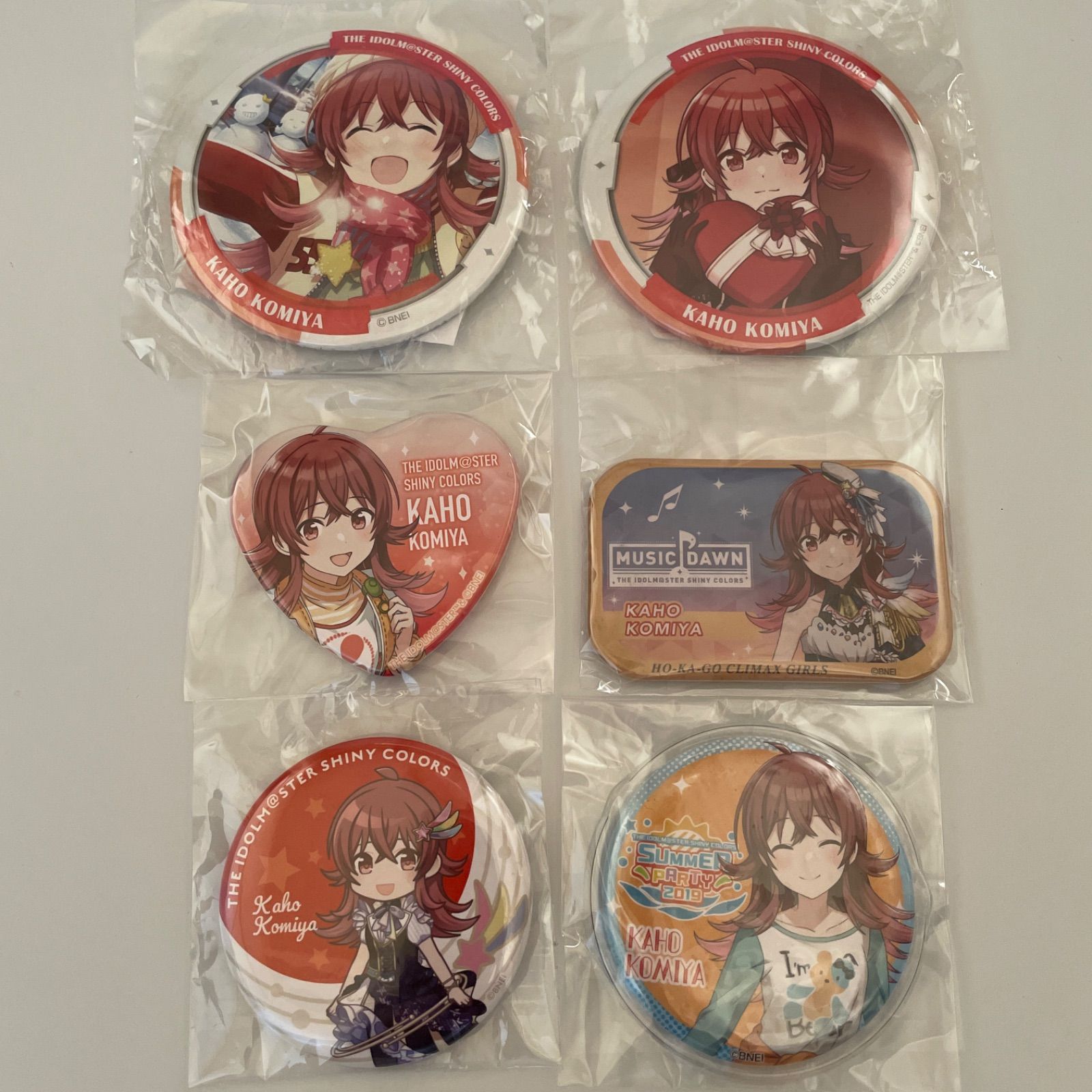 【人気SALE，限定SALE】 小宮果穂　アイドルマスターシャイニーカラーズ　缶バッジ計6点　id:9an ピンズ・ピンバッジ・缶バッジ