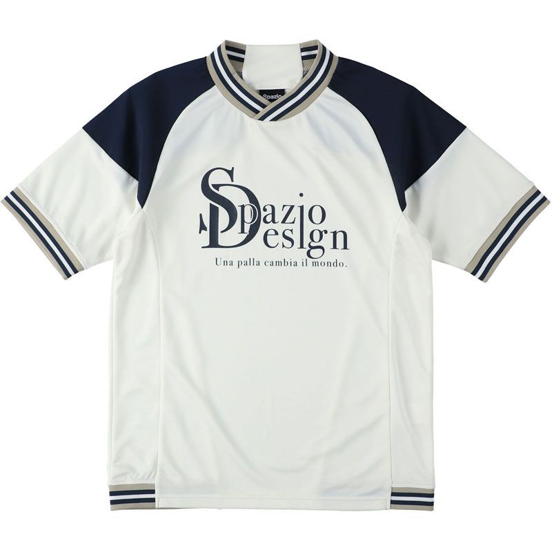 【格安，限定SALE】 Spazio スパッツィオ Jr.ラインリブプラシャツ フットサル プラクティスシャツＪｒ ge1064-01、ホワイト その他