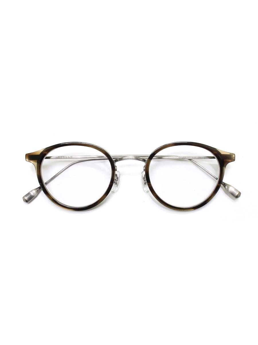 アイヴァン GRAFF メガネ オリーブバンブー/シルバー コンビフレーム ウェリントン OLB ITA94KZ6X8R4