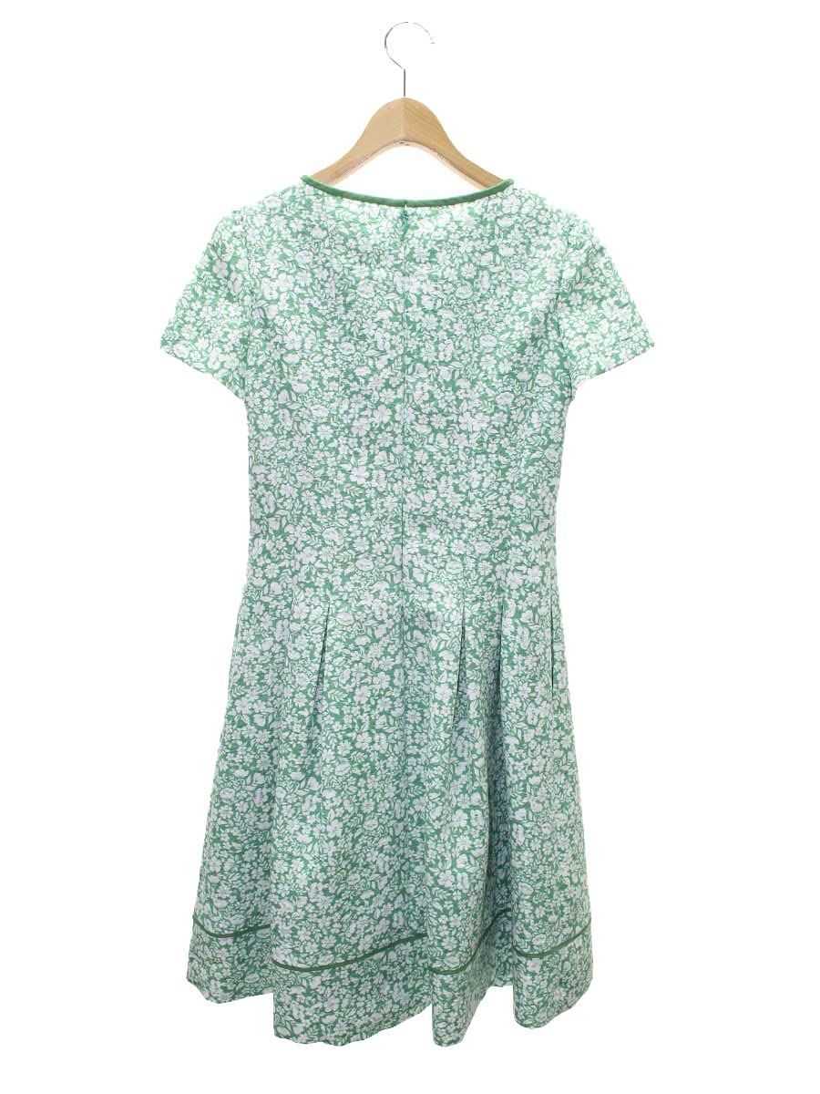 エムズグレイシー⭐️ワンピース エムズグレイシー 111110 ワンピース 38 グリーン ジャガード フラワー