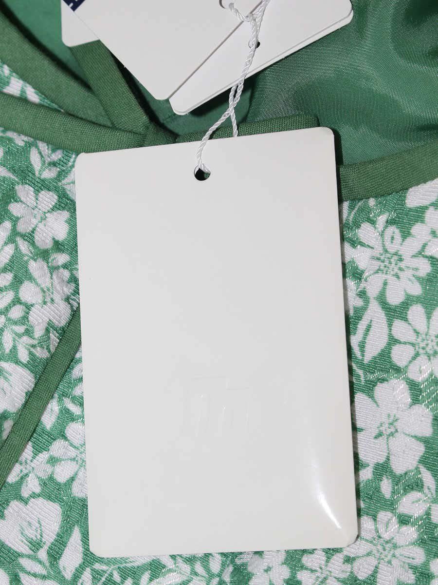 エムズグレイシー 111110 ワンピース 38 グリーン ジャガード フラワー