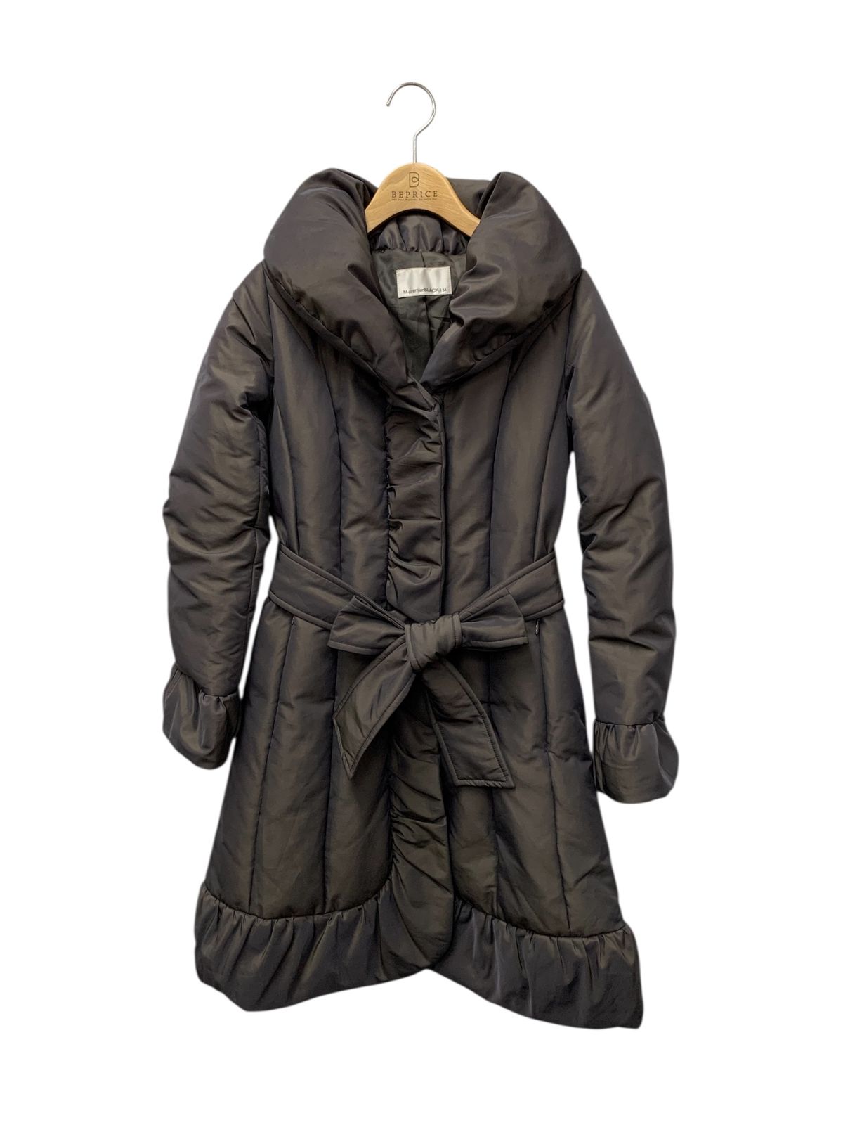 M-PREMIER エムプルミエ ダウンコート ショールカラー 女優襟 36 黒 M-PREMIER エムプルミエ ダウンコート ショールカラー 女優襟 36 黒