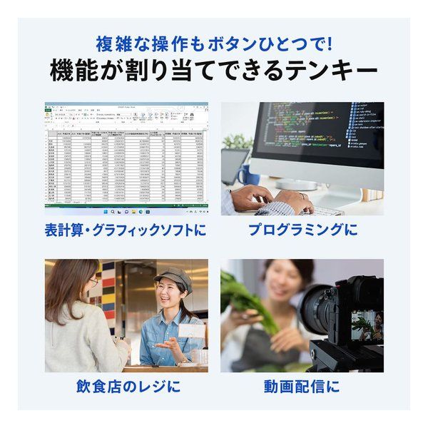 SANWA SUPPLY  サンワサプライ プログラマブルテンキー Bluetoothモデル NT-BT26BK (2636344)