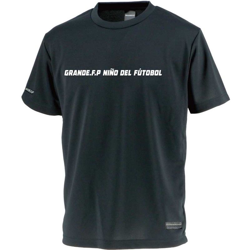 安い，限定セール grande(グランデ) バックプリント.プレミアムTシャツ フットサル 半袖Tシャツ (gfph22004-0901)、BLK/WHT その他