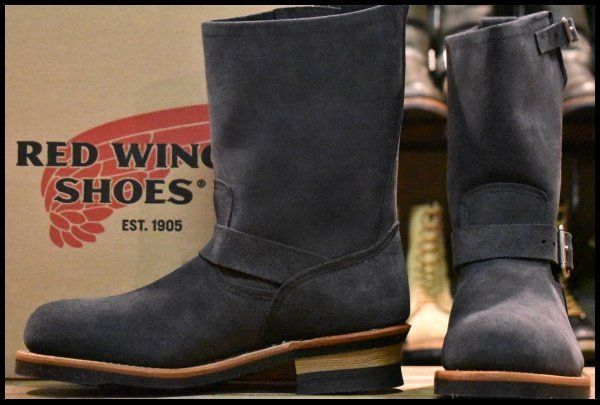 レッドウィング 8254 ネイビー スエード エンジニア スチールトゥ ビームス 8.5D 箱付 未使用 BEAMS別注 10年】レッドウィング 8254 ネイビー