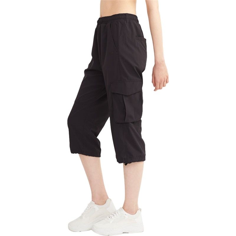 ジーフィット(g-fit) カーゴカプリパンツ ウエルネ スその他 ウェア パンツ (gfn306pp-b)、ブラック