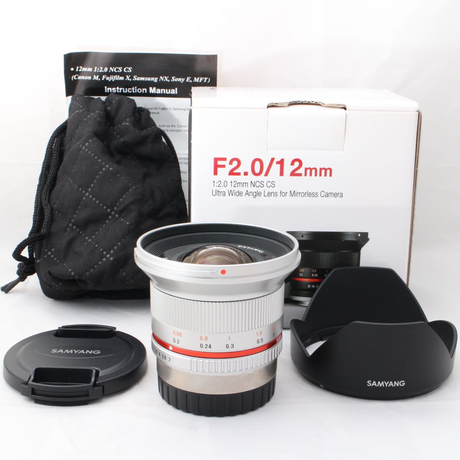 samyang f2.0/12mm フジ xマウント用 送料無料 中古 広角 SAMYANG