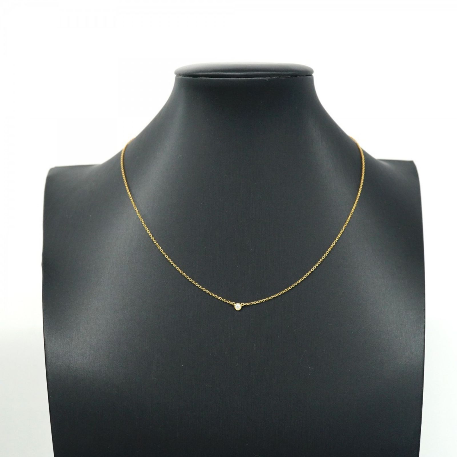 正規品　美品ティファニー ネックレス バイザヤード 1PD K18ゴールド TIFFANY&Co.（ティファニー） バイザヤード 約0.12ct ネックレス 18金