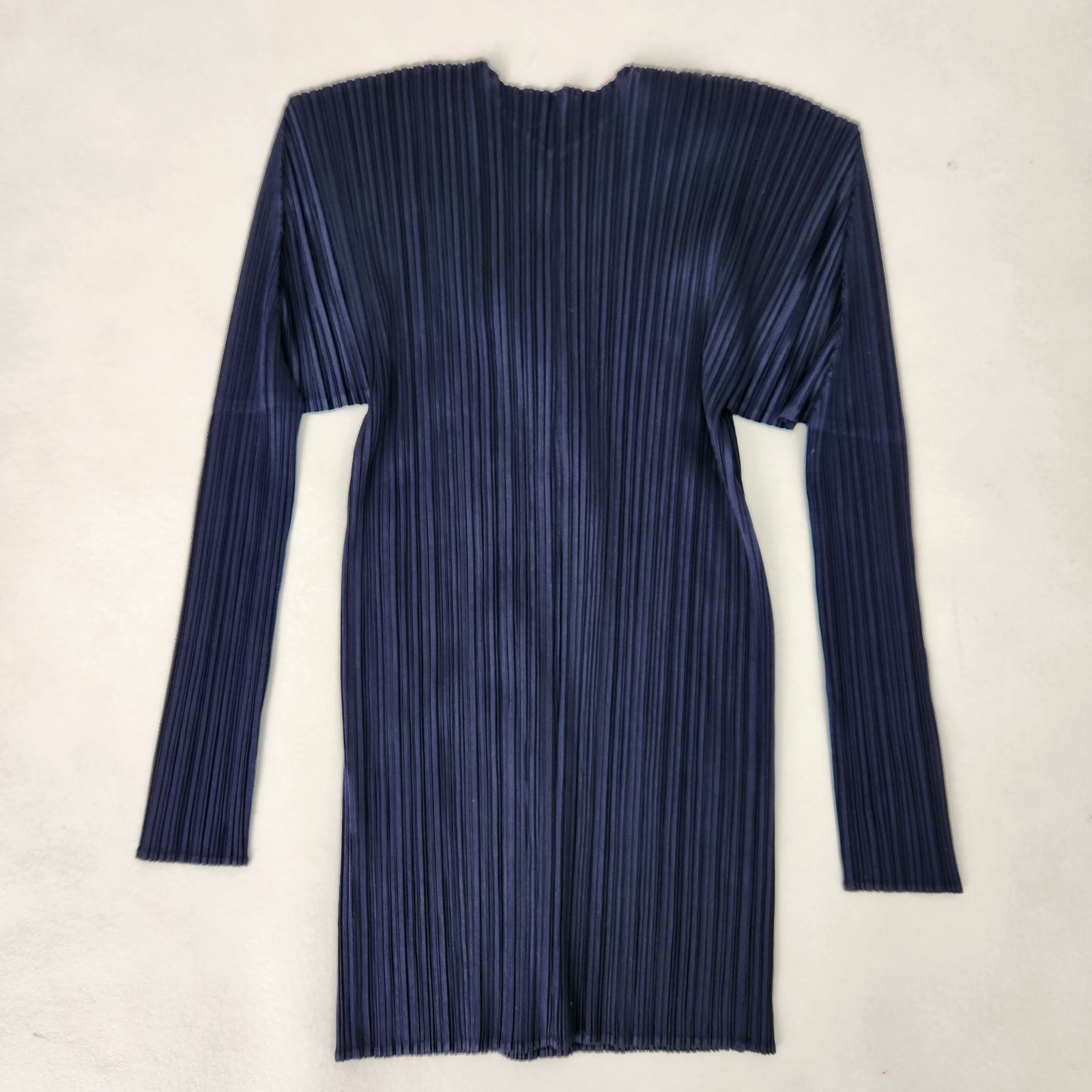プリーツプリーズ カーディガン プリーツ ネイビー サイズ3 L相当
