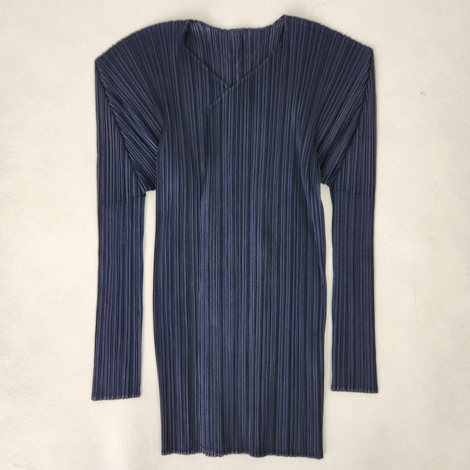 プリーツプリーズ カーディガン プリーツ ネイビー サイズ3 L相当