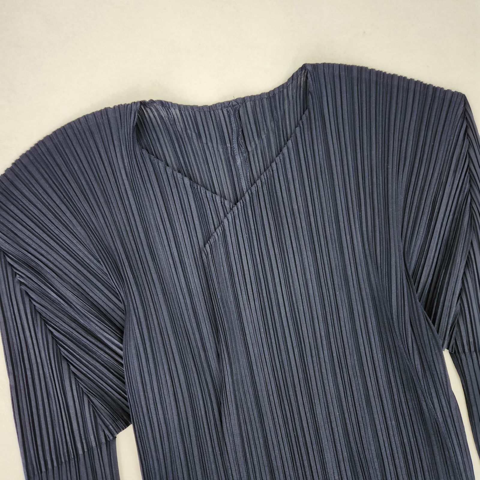 プリーツプリーズ カーディガン プリーツ ネイビー サイズ3 L相当