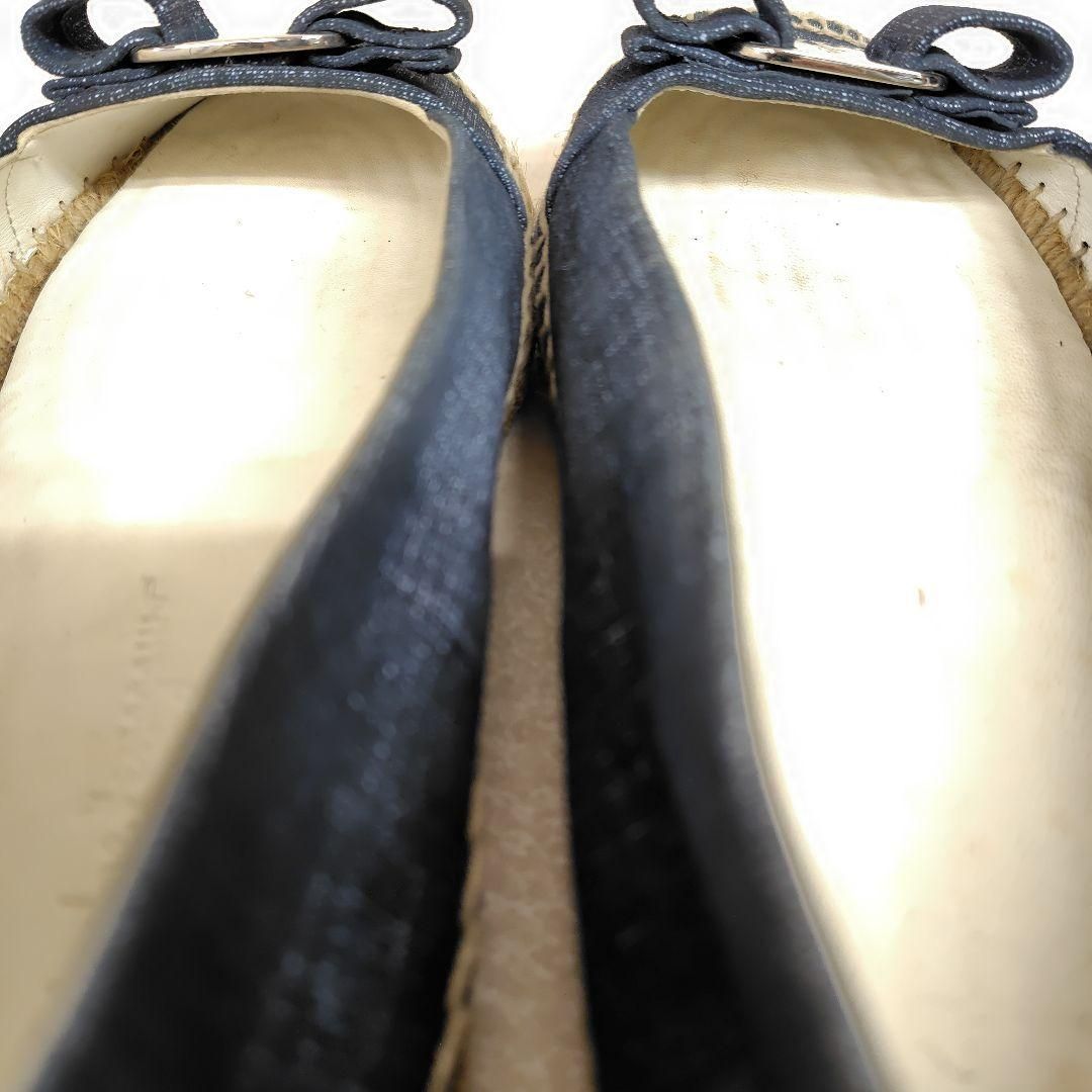 美品 Salvatore Ferragamo フェラガモ フラットシューズ 5M
