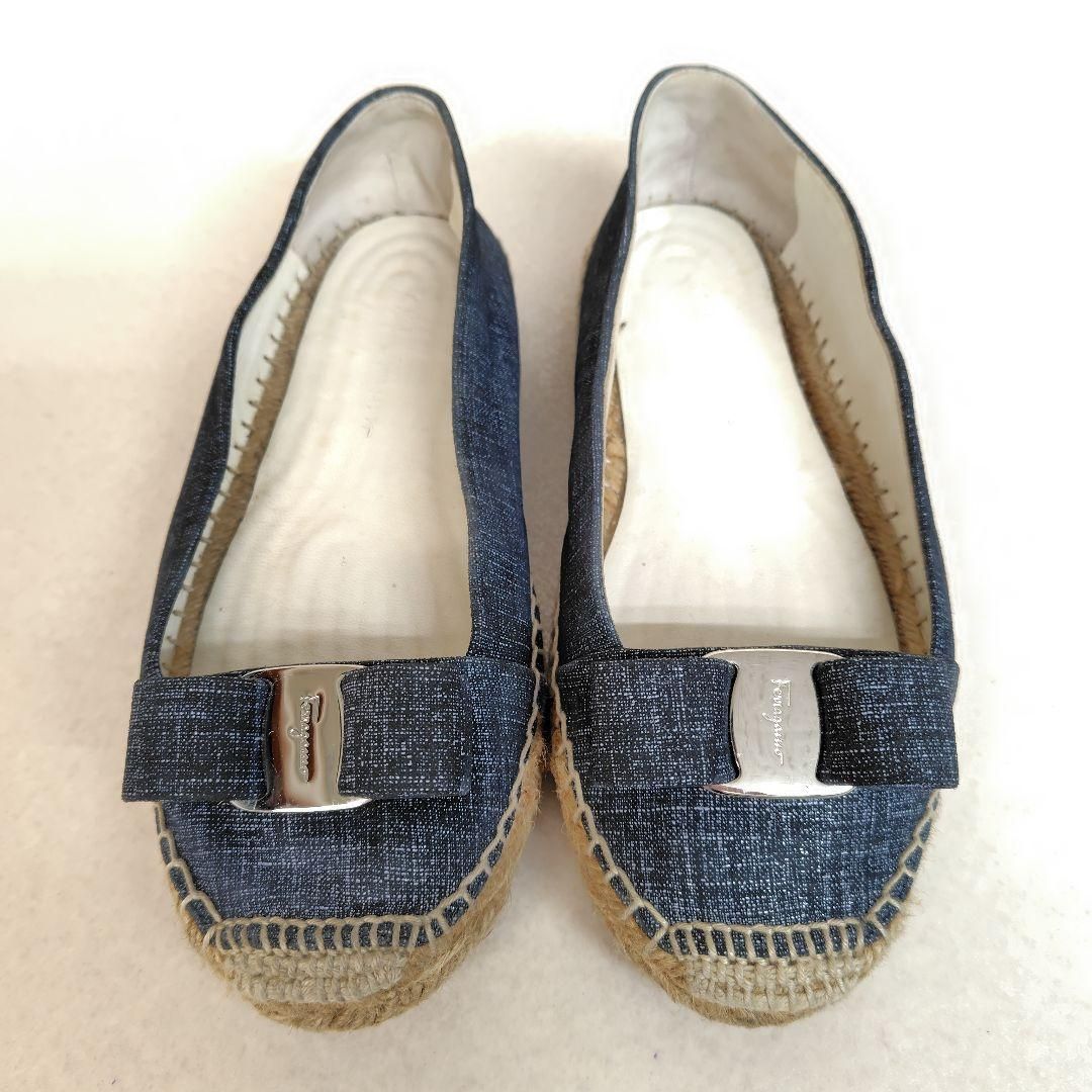 Salvatore Ferragamo デニム フラットシューズ 7.5