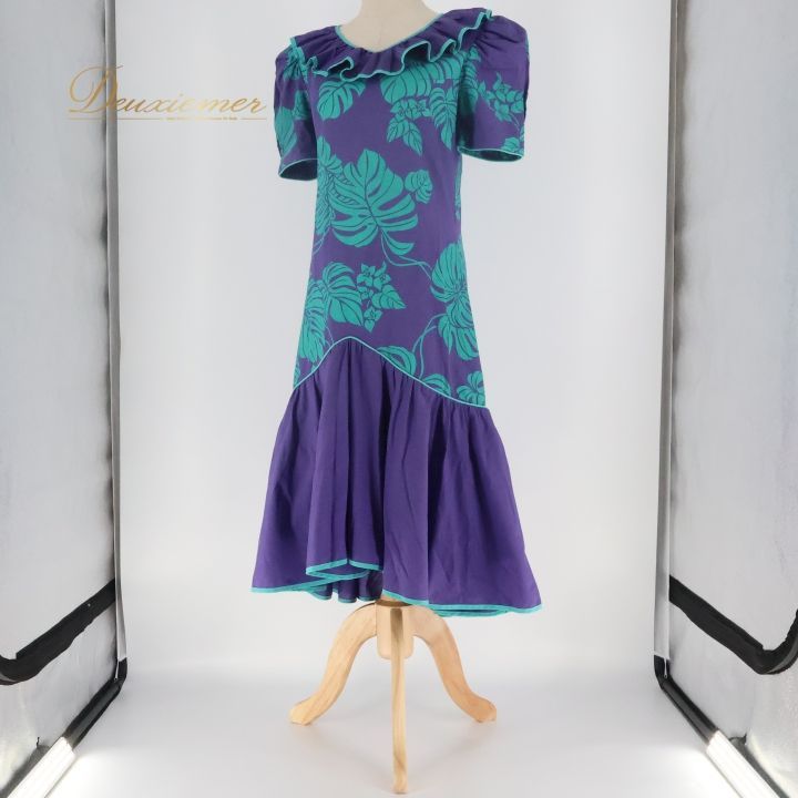 フラダンス 衣装 ワンピース ドレス Xina Ann パープル系
