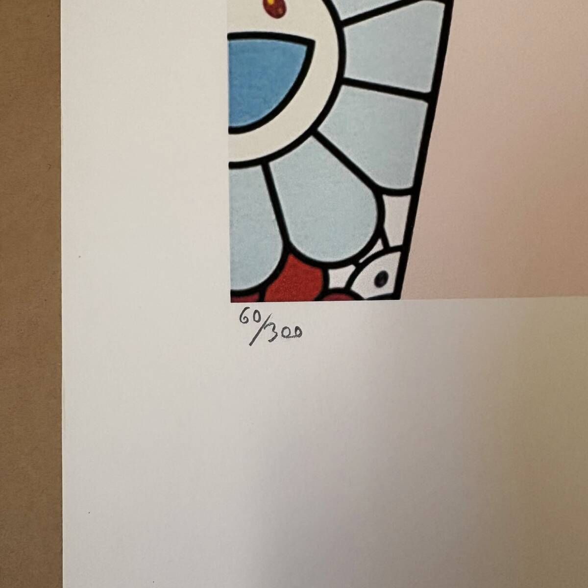 村上隆 × mebae コラボ版画　smile_02 村上隆×Mebae smile 02 ブルーヘアー ピンクヘッドホン 版画