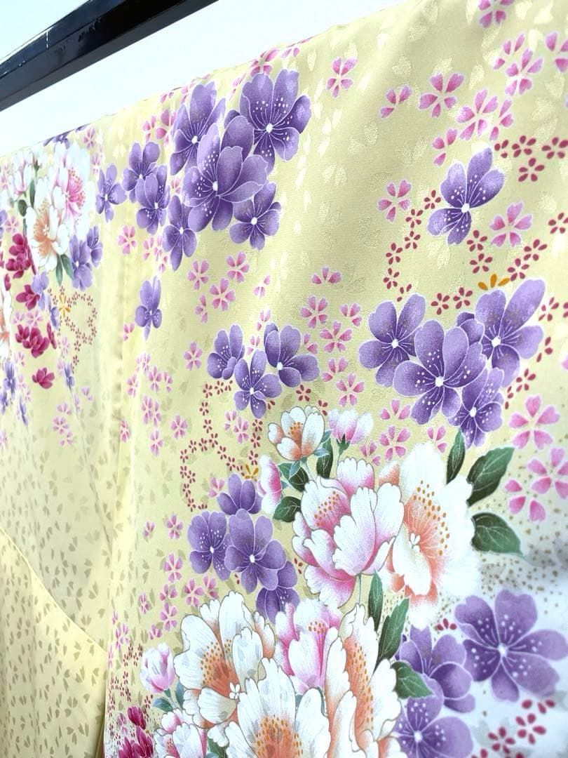 二尺袖 ポリエステル着物 金彩 紋意匠 anan 袴用 MOP558 - メルカリ