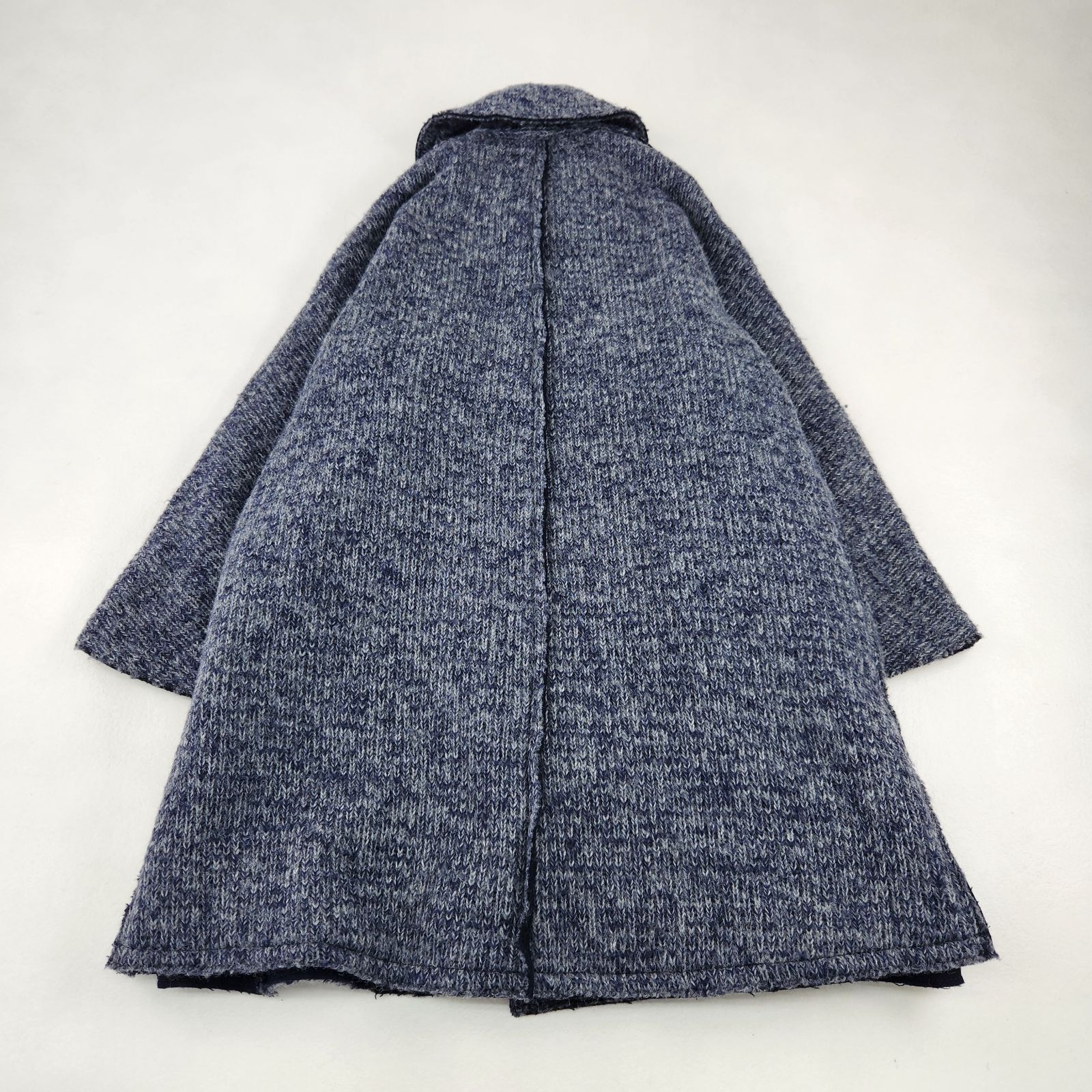 コムデギャルソン　2次元コート　AD2022　ウール100%　丸襟　変形　ロング ✨美品✨コムデギャルソン 2次元コート AD2022 ウール100 丸襟 変形