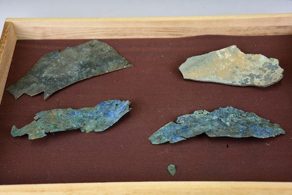 蔵A5603】仏教古美術 青銅器残欠 舎利塔 鈴 銅鉢 平安～鎌倉時代 五段