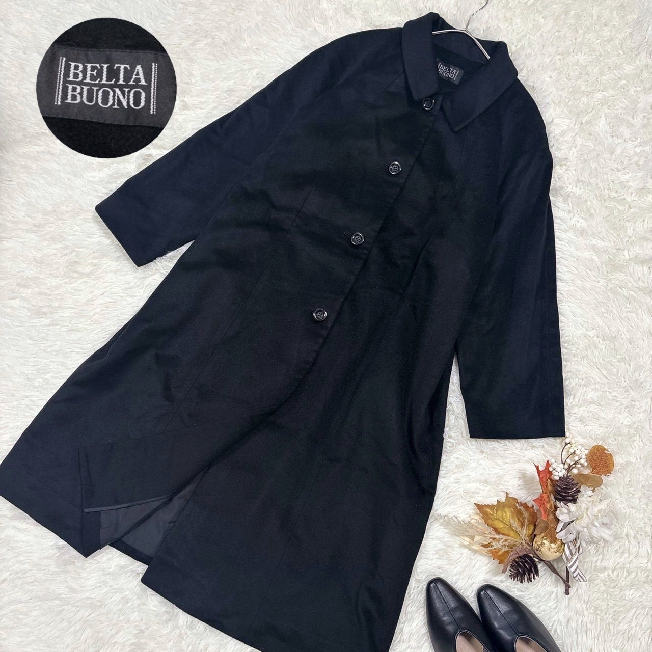 BELTA BUONO ベルタボーノ 極美品 カシミヤ90% ウール ステンカラー