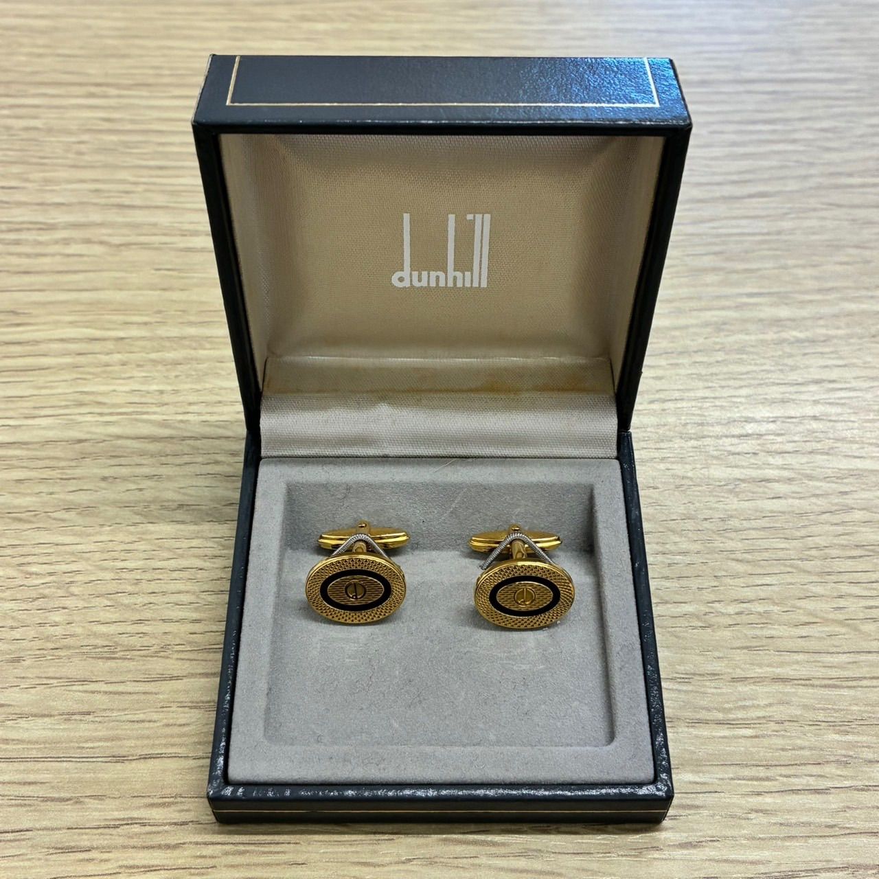 Y1218]dunhill ダンヒル カフス カフリンクス ゴールドカラー メンズ