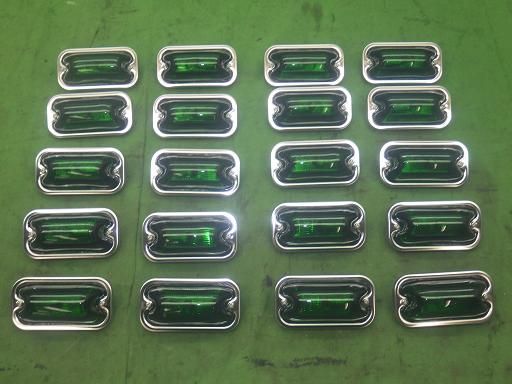 【未使用】デコトラ  S-80 サイドランプ 深緑 20個