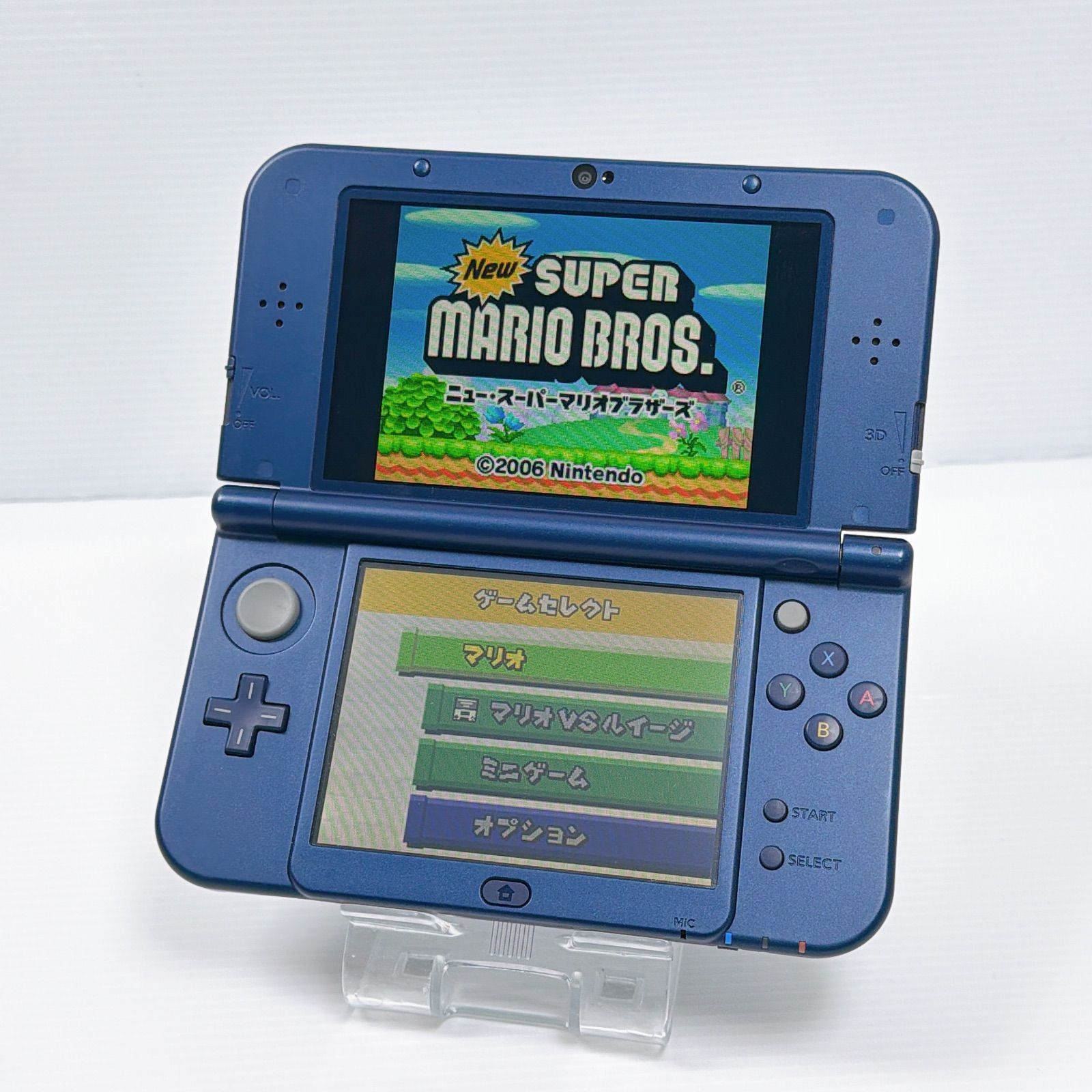 New ニンテンドー 3DSLL メタリックブルー 上画面IPS液晶 外装美品