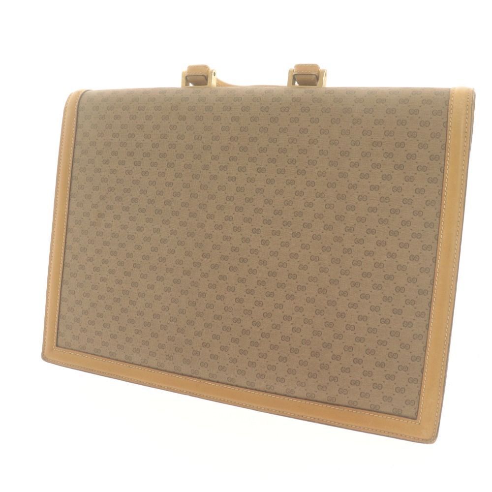 美品 GUCCI オールドグッチ ブラウンレザー ビジネスバッグ ブリーフケース GUCCI（グッチ） オールドグッチ エンブレムロゴ ビジネスバッグ
