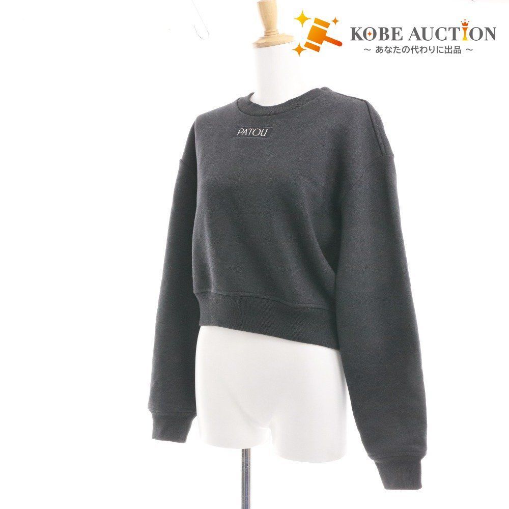 □ PATOU パトゥ トレーナー 長袖 トップス 丸首 無地 ロゴ レディース