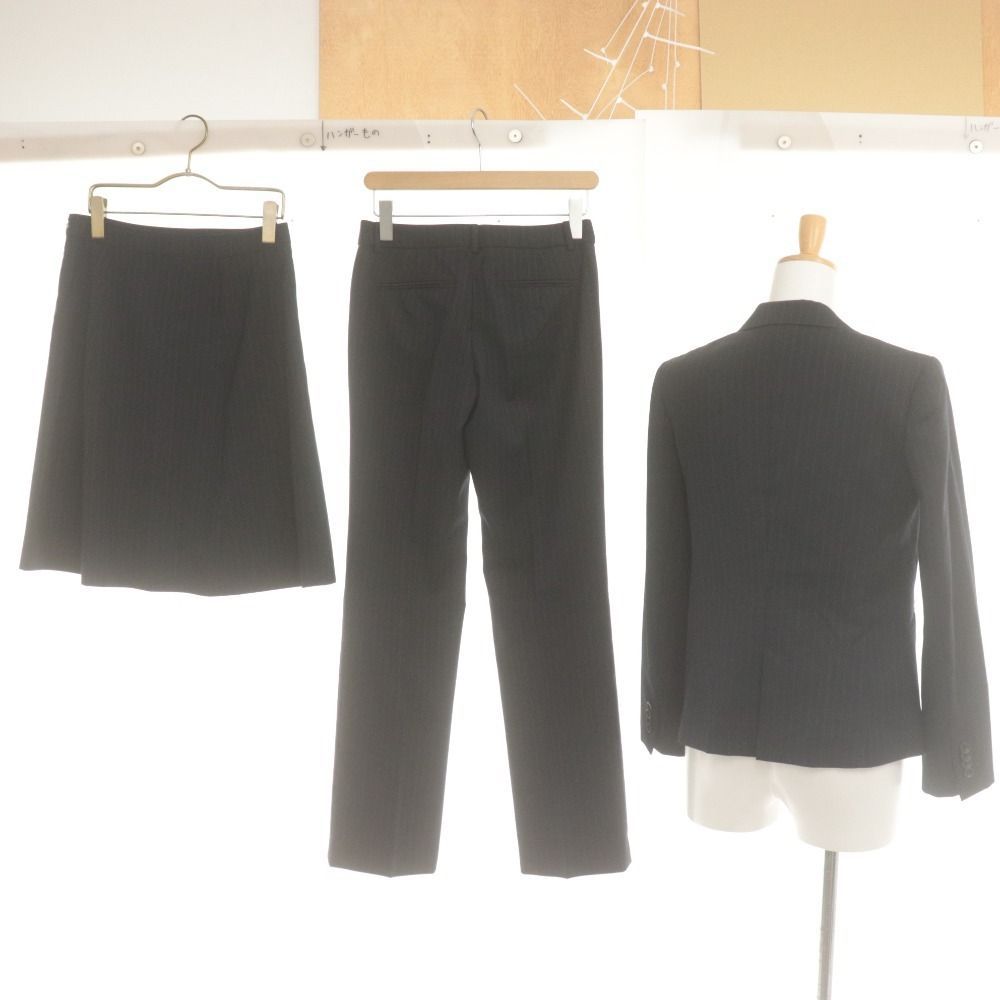 オンワード樫山 23区 パンツスーツ スカートスーツ 3点セット 美品】23区 3点セット スカート パンツスーツ 濃紺 スーツ ネイビー 38