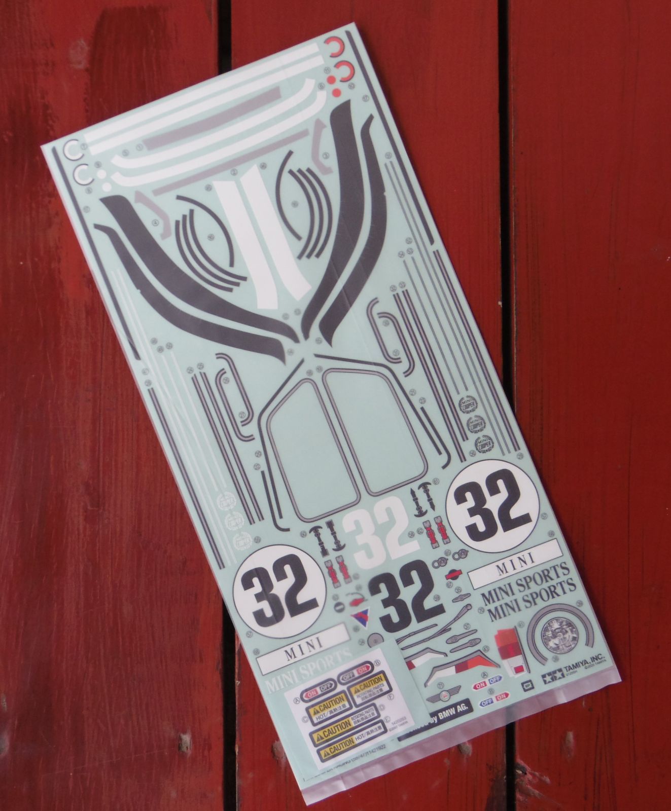 タミヤ ミニクーパー レーシング ボディセット ステッカーマスクシール 説明書 ☆△ミニクーパーレーシングMB-01用ステッカー,マスクシール,19490156