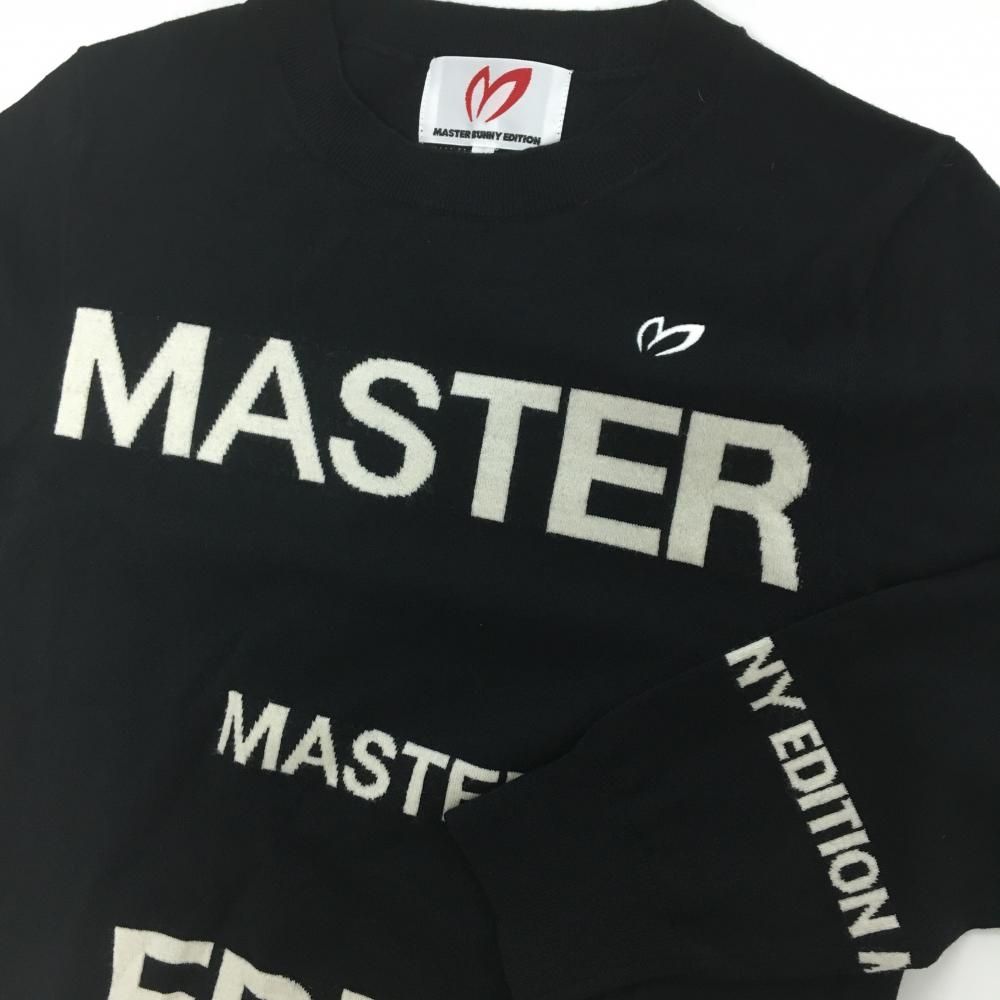 超美品】マスターバニー セーター 黒×白 ロゴ ウール レディース 1(M
