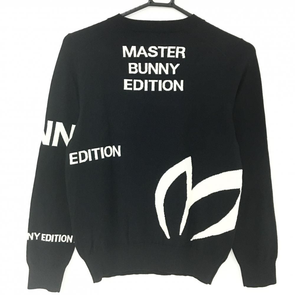 超美品】マスターバニー セーター 黒×白 ロゴ ウール レディース 1(M
