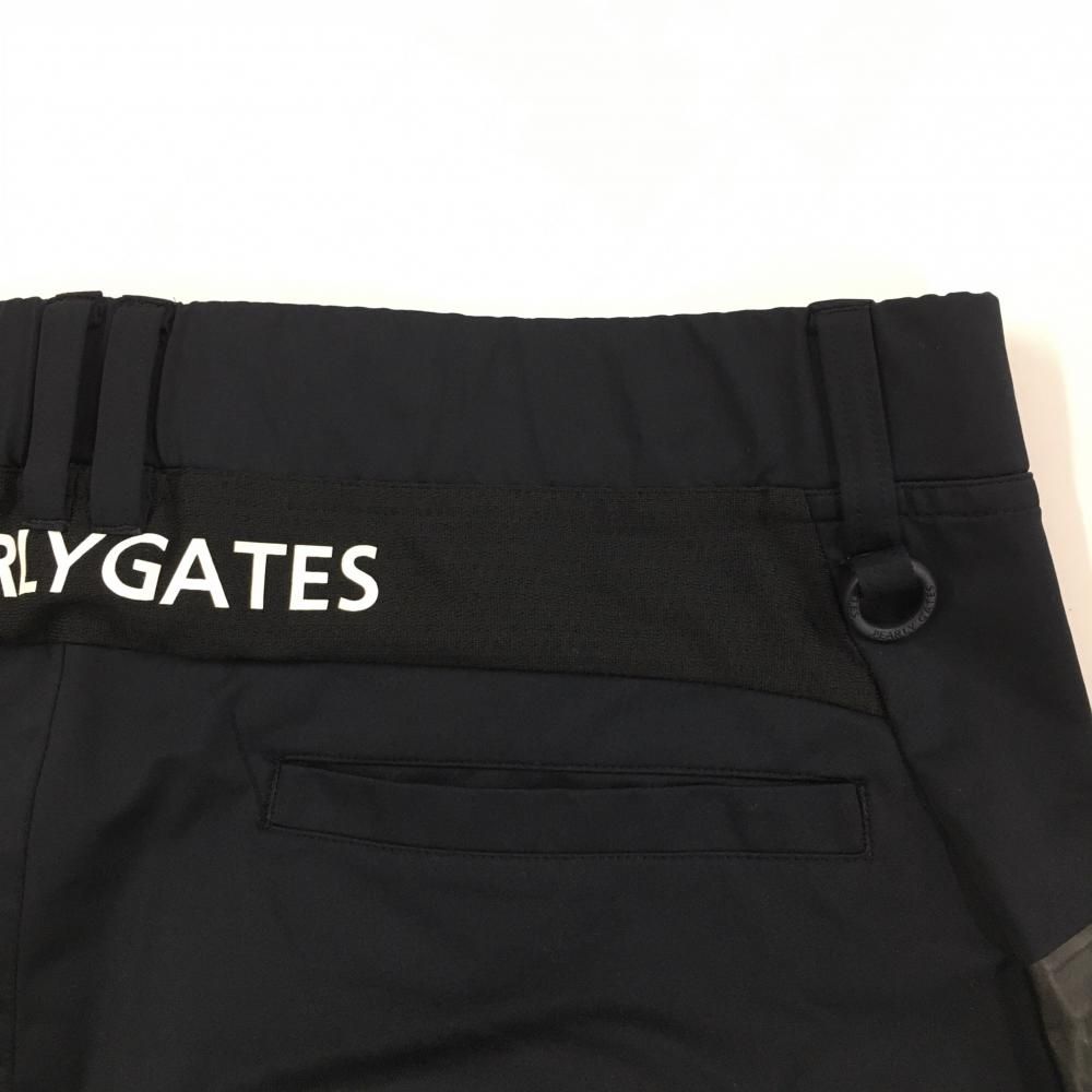 超美品】パーリーゲイツ パンツ ダークネイビー ロゴ白 一部メッシュ