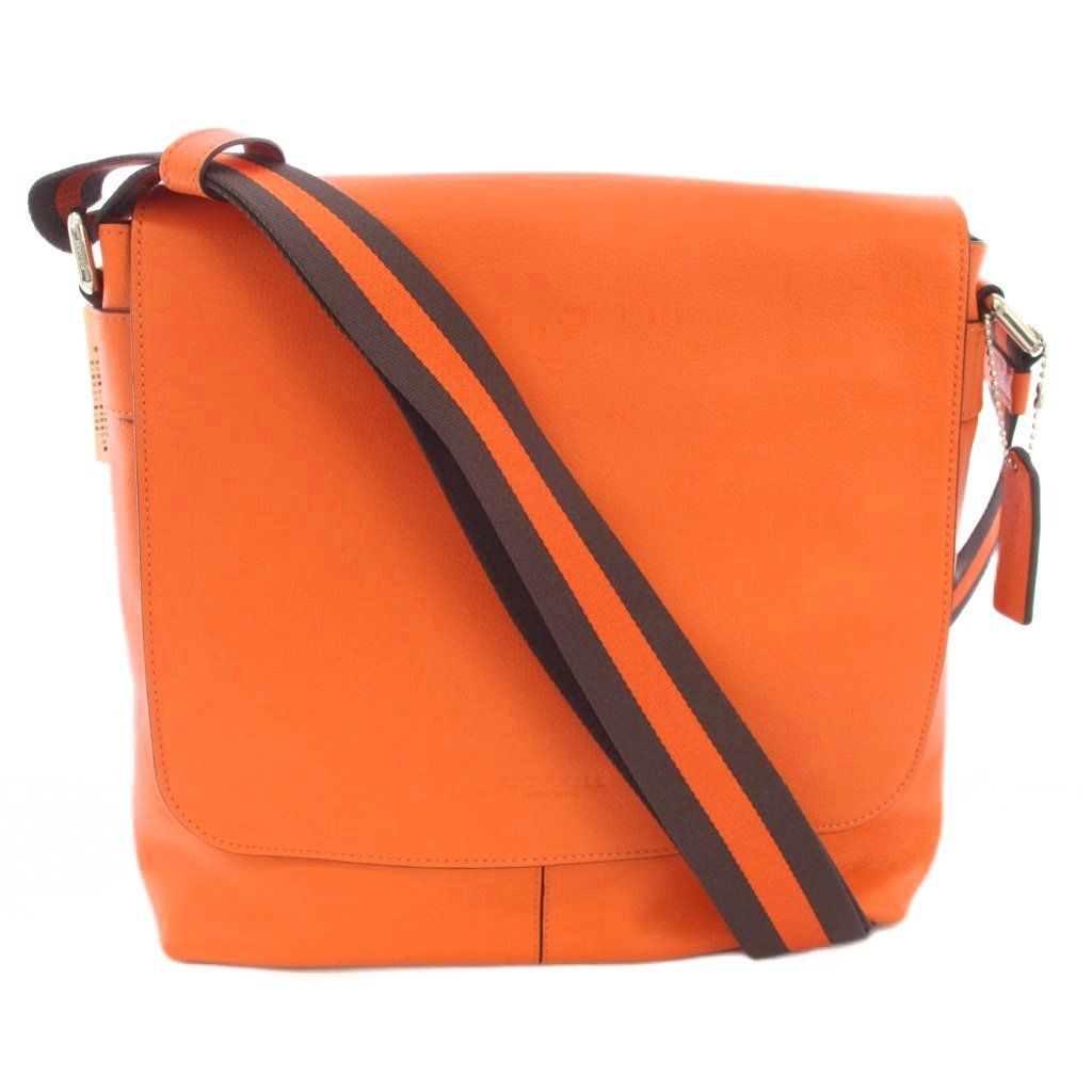 バッグ COACH Orange Canvas Leather Messenger コーチ COACH チャールズ メッセンジャーバッグ ショルダーバッグ